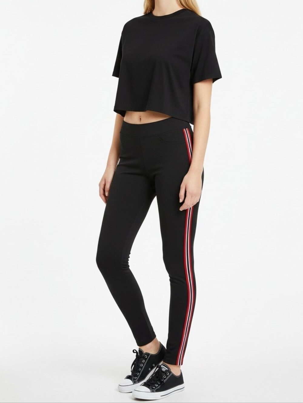 Nwt! Jeff Gallano Parker Side Stripe Pull On Skinny Pants
